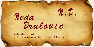 Neda Drulović vizit kartica